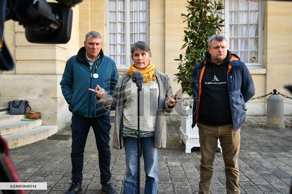Meetings between general and representative professional agricultural organisations with French Prime Minister Francois Bayrou i