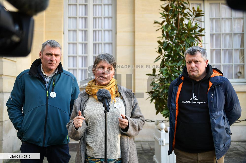 Meetings between general and representative professional agricultural organisations with French Prime Minister Francois Bayrou i