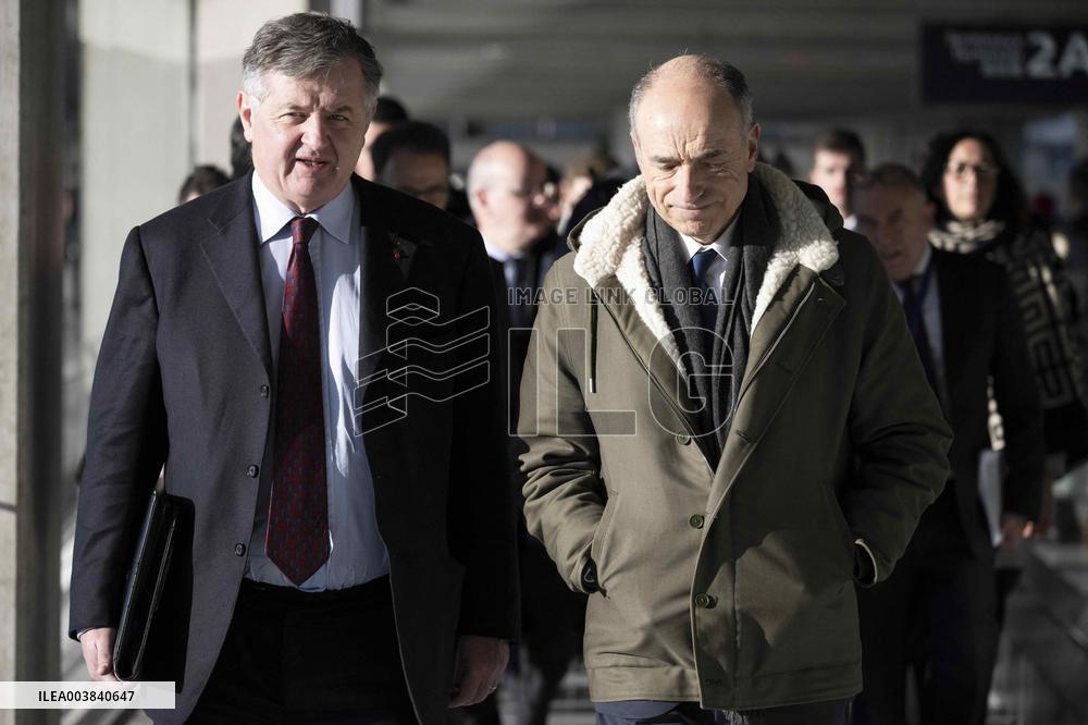 French Transport Minister at Charles de Gaulle Airport in Paris