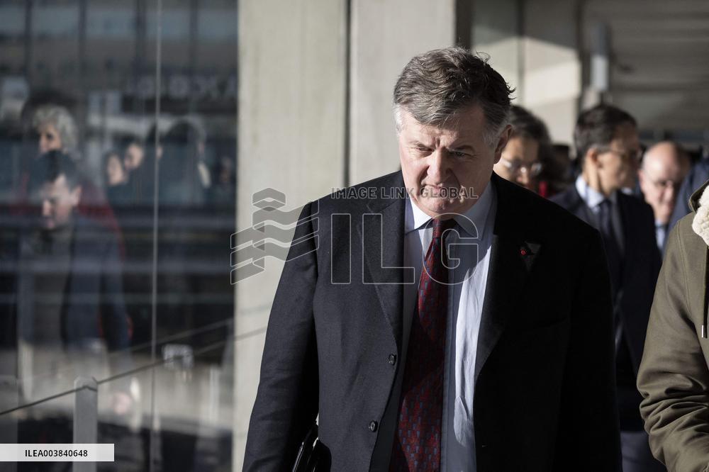 French Transport Minister at Charles de Gaulle Airport in Paris