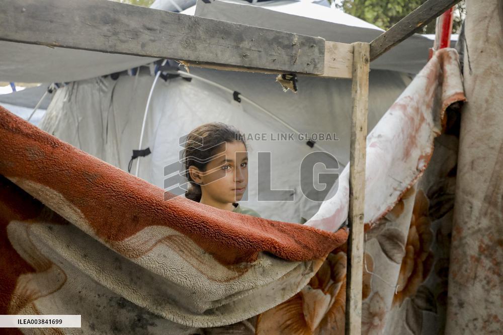 Daily Life Of Displaced Palestinians In A Refugee Camp - Gaza
