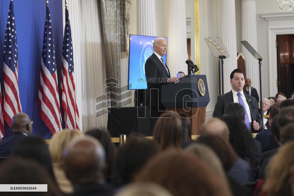 President Joe Biden delivers a foreign policy address