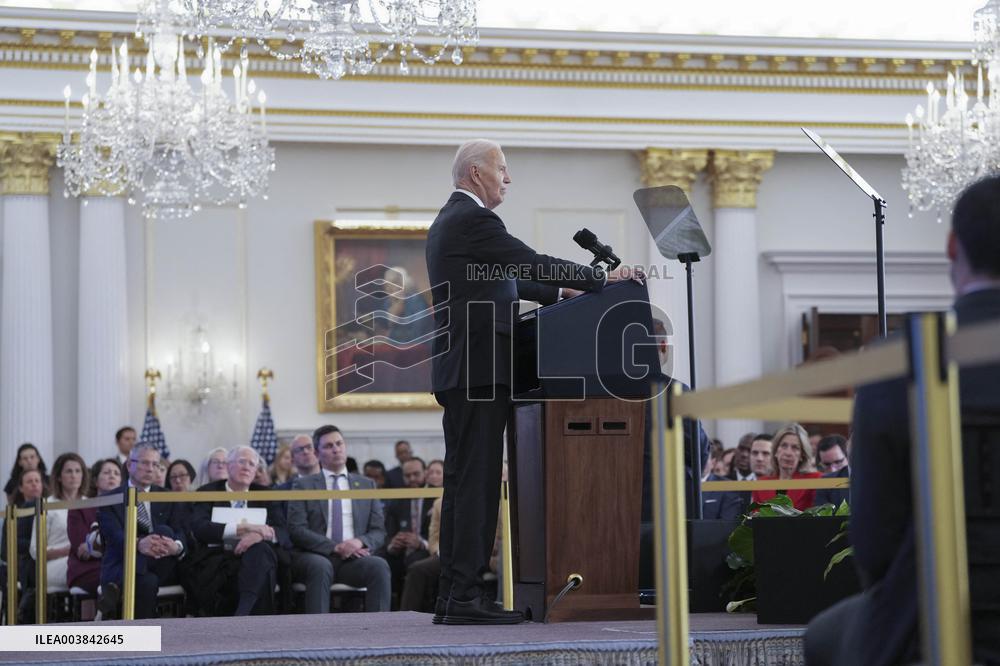 President Joe Biden delivers a foreign policy address