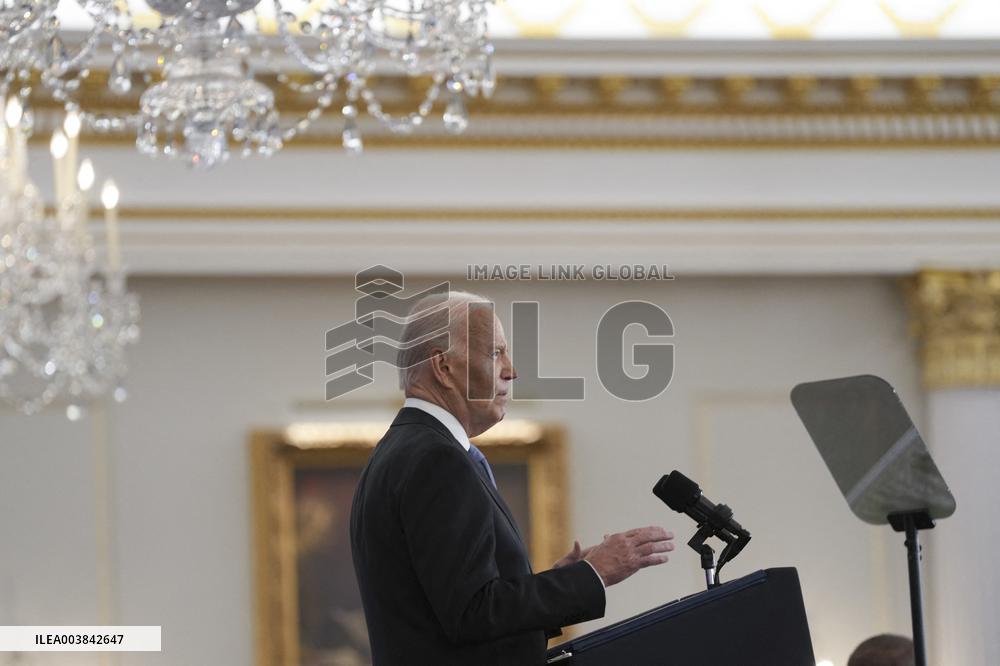 President Joe Biden delivers a foreign policy address
