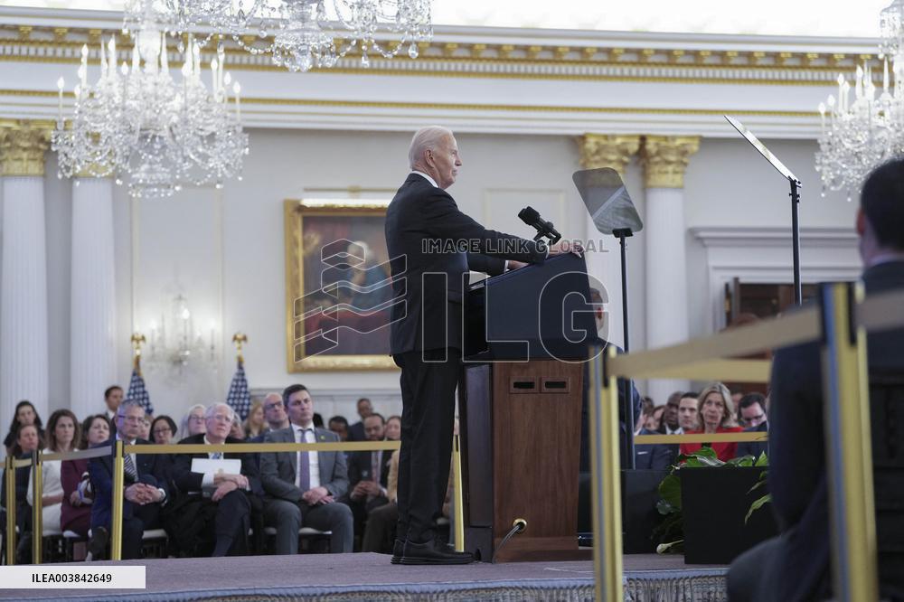 President Joe Biden delivers a foreign policy address