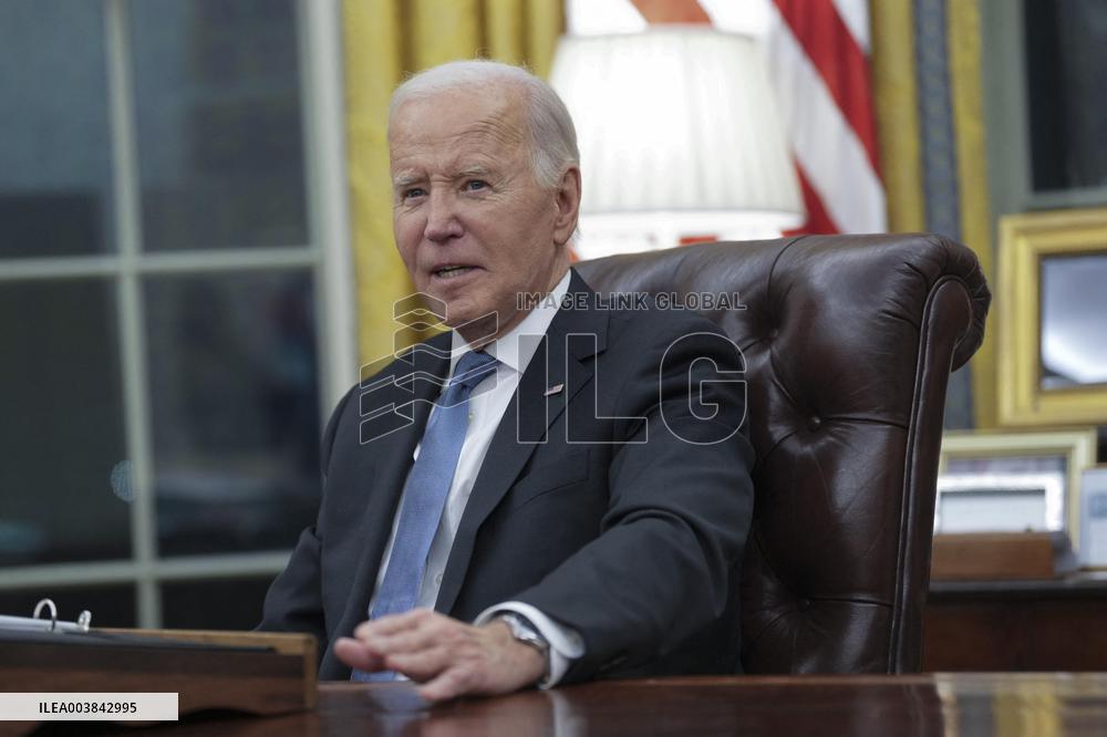 President Joe Biden participates in a meeting of Senior White House and Administration officials on the federal response to the