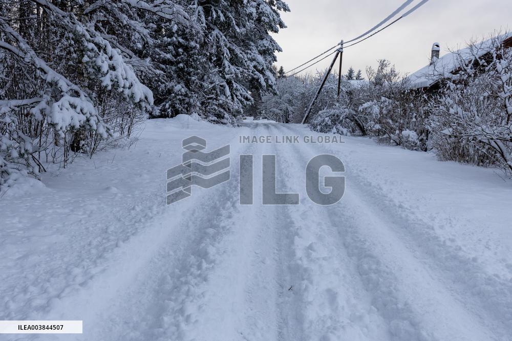 Wintry conditions in Estonia