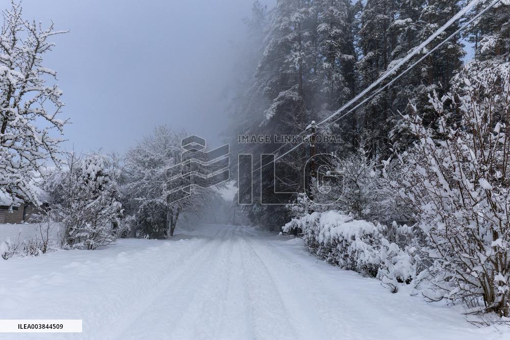 Wintry conditions in Estonia