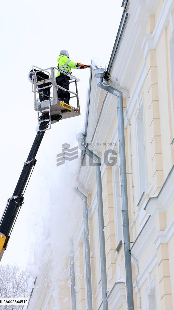 Wintry conditions in Estonia