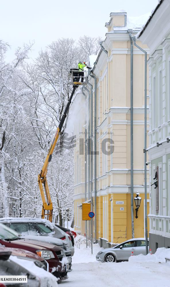 Wintry conditions in Estonia
