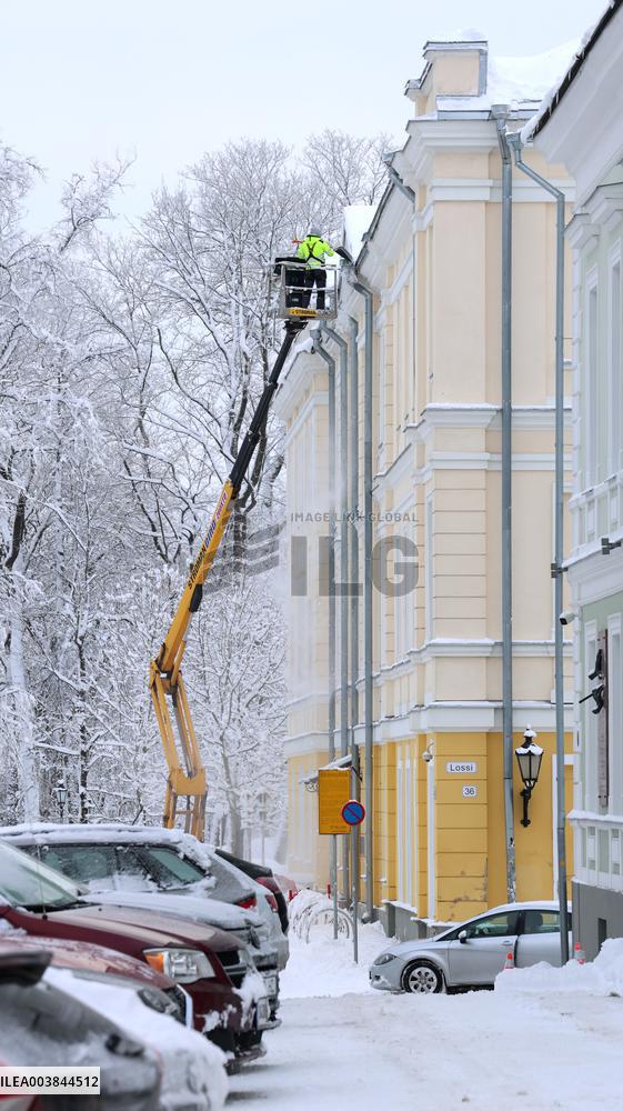 Wintry conditions in Estonia