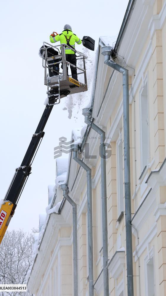 Wintry conditions in Estonia
