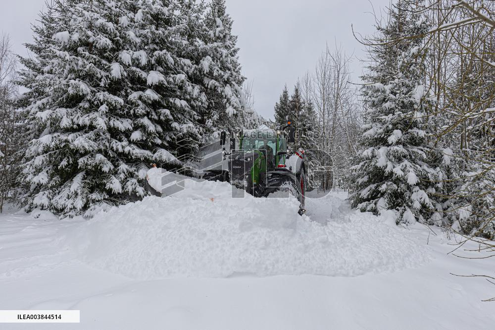 Wintry conditions in Estonia