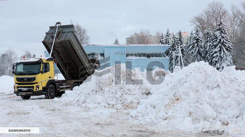 Wintry conditions in Estonia