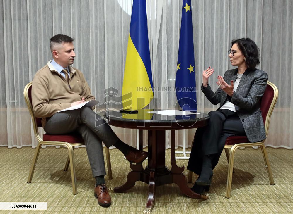 Interview of European Commissioner Hadja Lahbib in Kyiv
