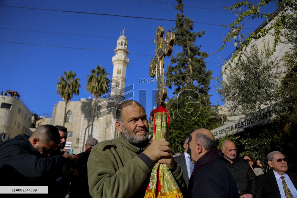 West Bank Celebrating Christian Christmas - Palestine