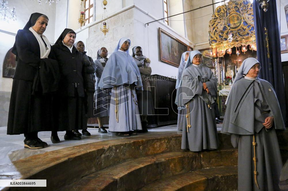 West Bank Celebrating Christian Christmas - Palestine