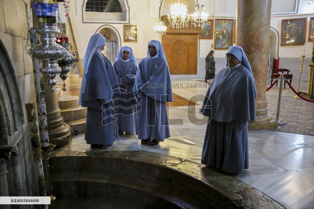 West Bank Celebrating Christian Christmas - Palestine