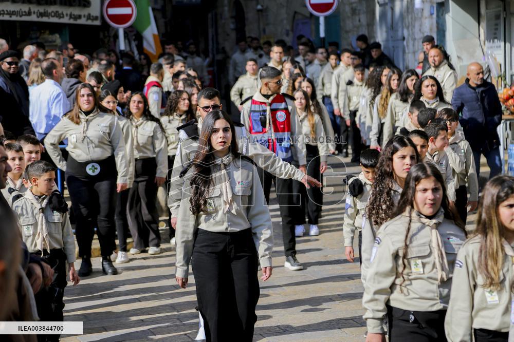 West Bank Celebrating Christian Christmas - Palestine