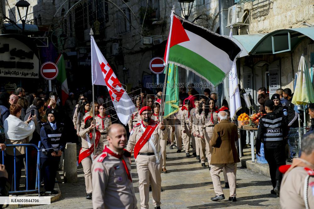 West Bank Celebrating Christian Christmas - Palestine