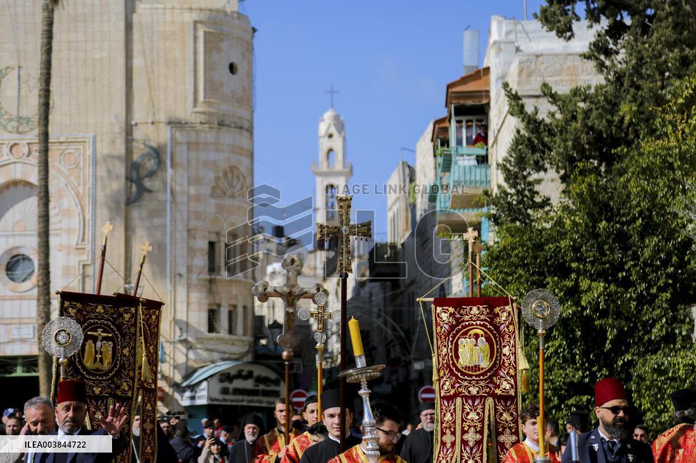 West Bank Celebrating Christian Christmas - Palestine
