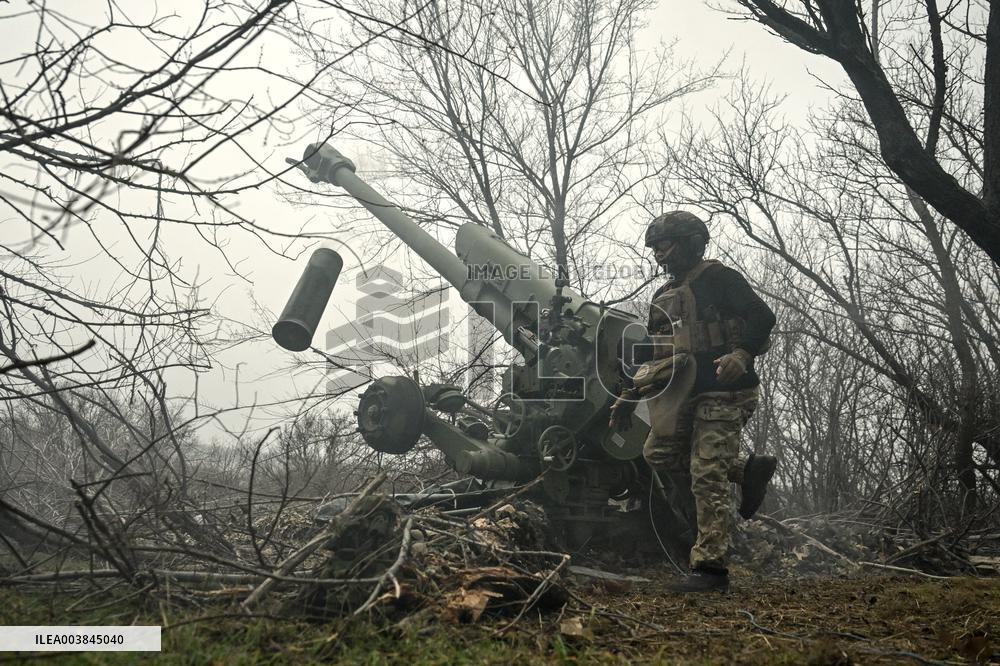 Artillery crew in Zaporizhzhia region