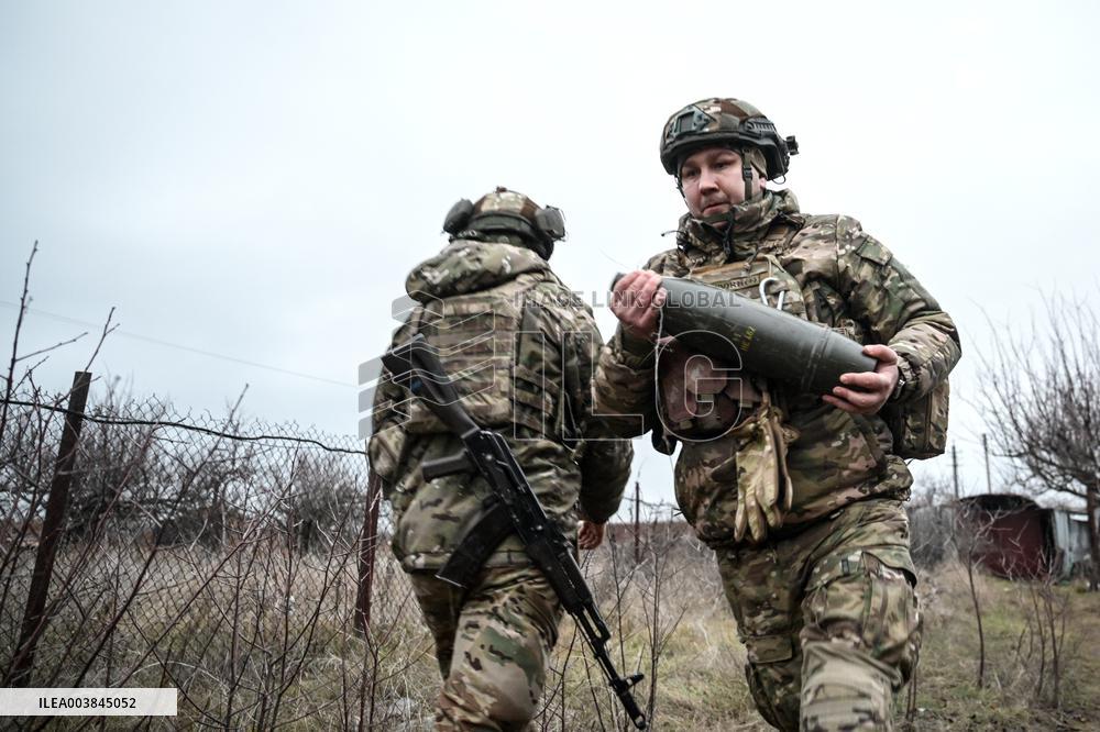 Artillery crew in Zaporizhzhia region