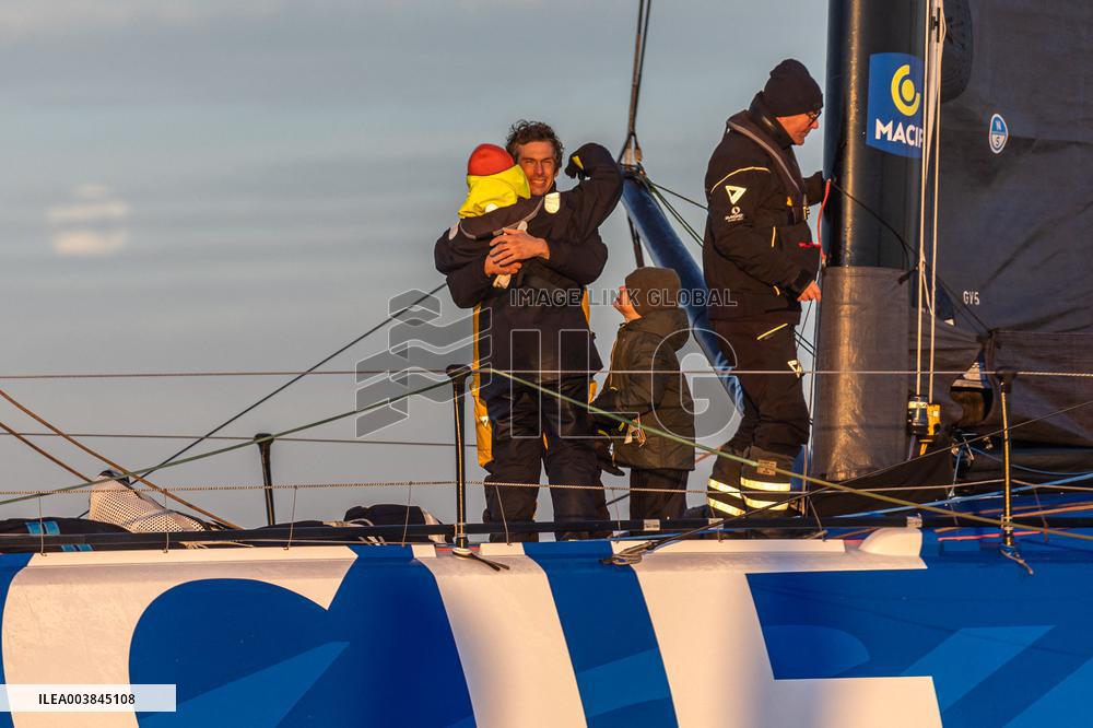 Charlie Dalin Celebrates After Crossing The Finish Line Of Vendee Globe - Sables-d'Olonne