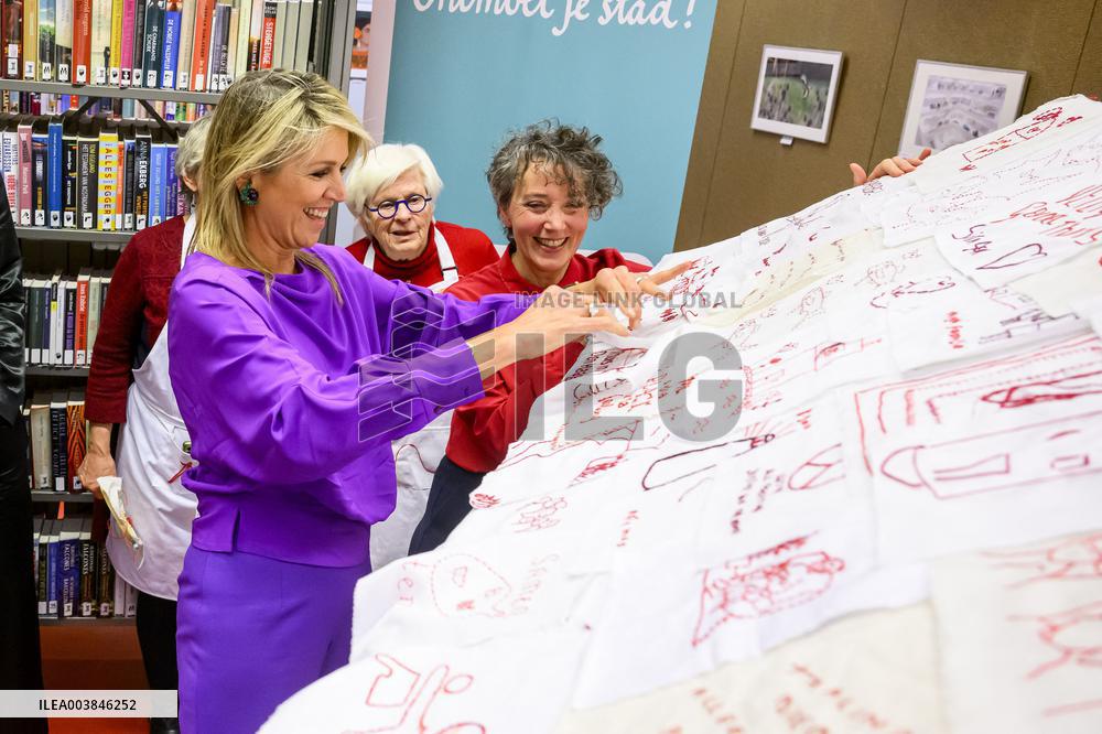 Queen Maxima Visits Community Art Project Thuis - the Hague