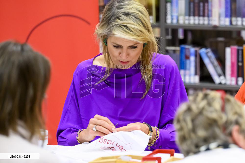 Queen Maxima Visits Community Art Project Thuis - the Hague