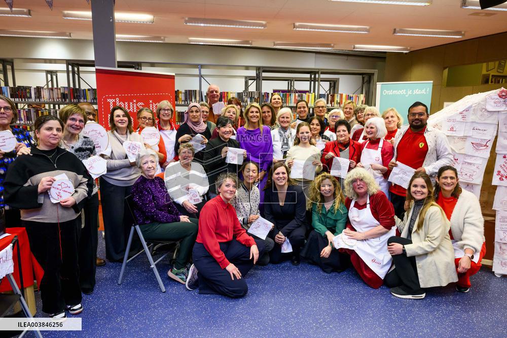 Queen Maxima Visits Community Art Project Thuis - the Hague