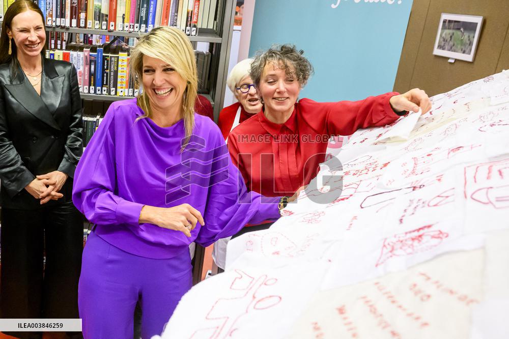 Queen Maxima Visits Community Art Project Thuis - the Hague