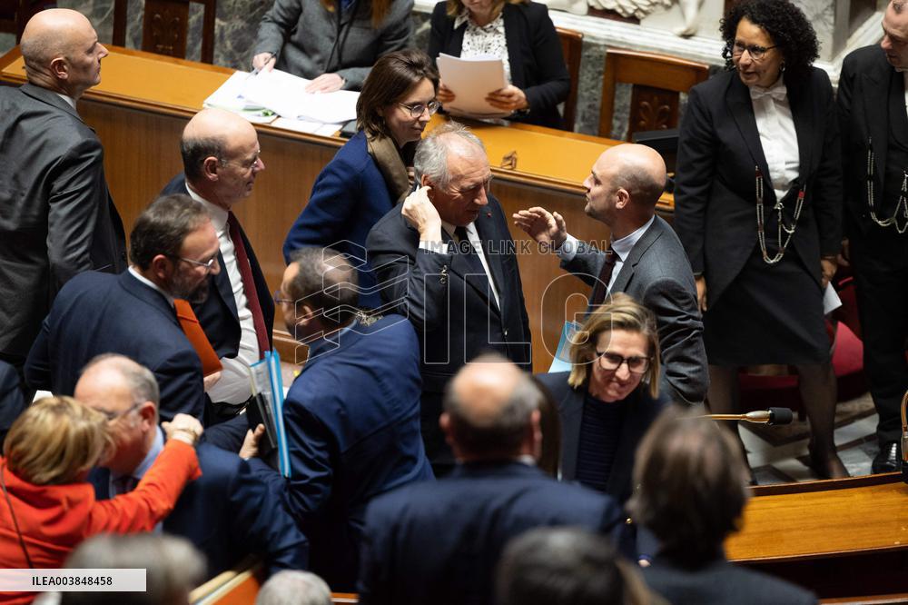 Francois Bayrou replies to MP after general policy statement - Paris