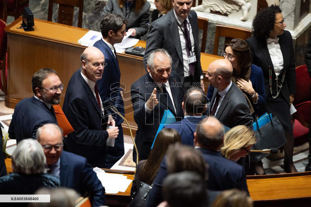 Francois Bayrou replies to MP after general policy statement - Paris