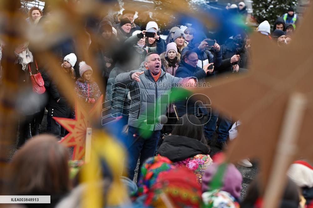 Festival of Ukrainian winter folklore held in downtown Lviv