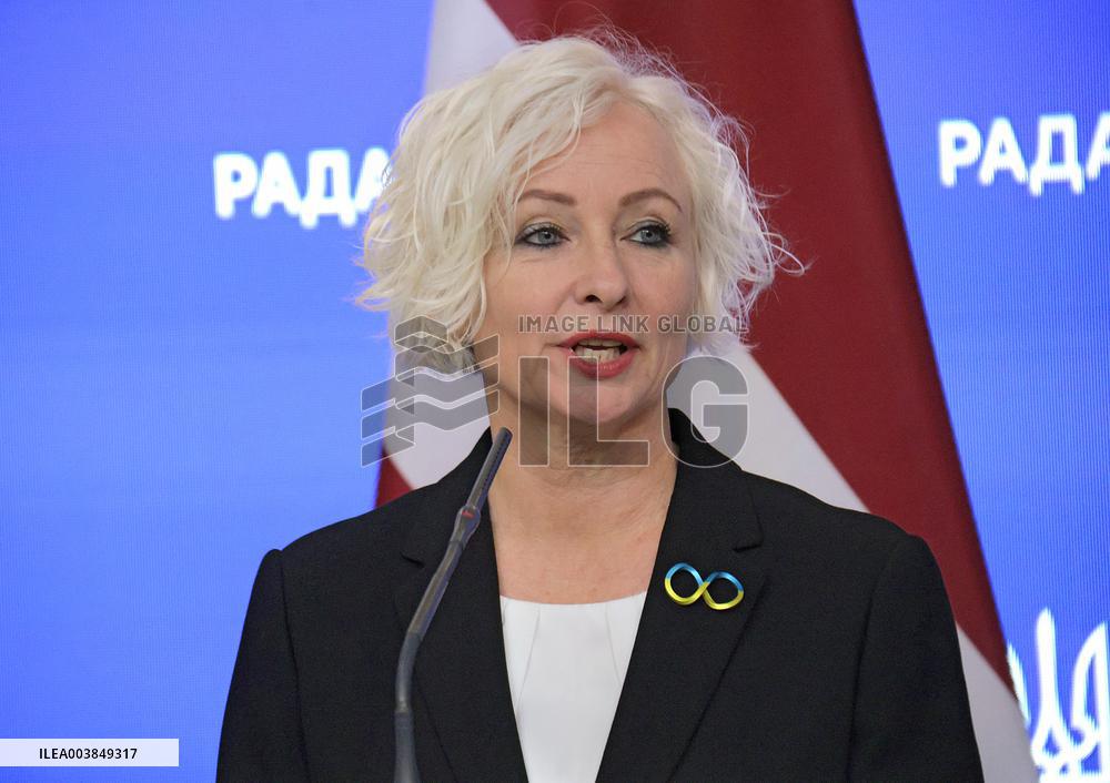Joint briefing of parliamentary speakers of Ukraine and Latvia