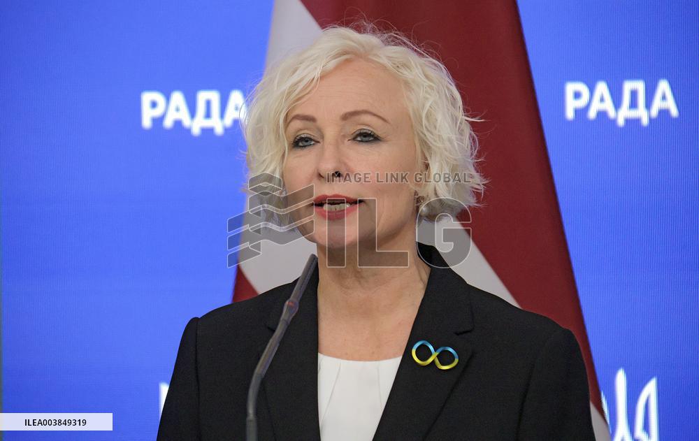 Joint briefing of parliamentary speakers of Ukraine and Latvia