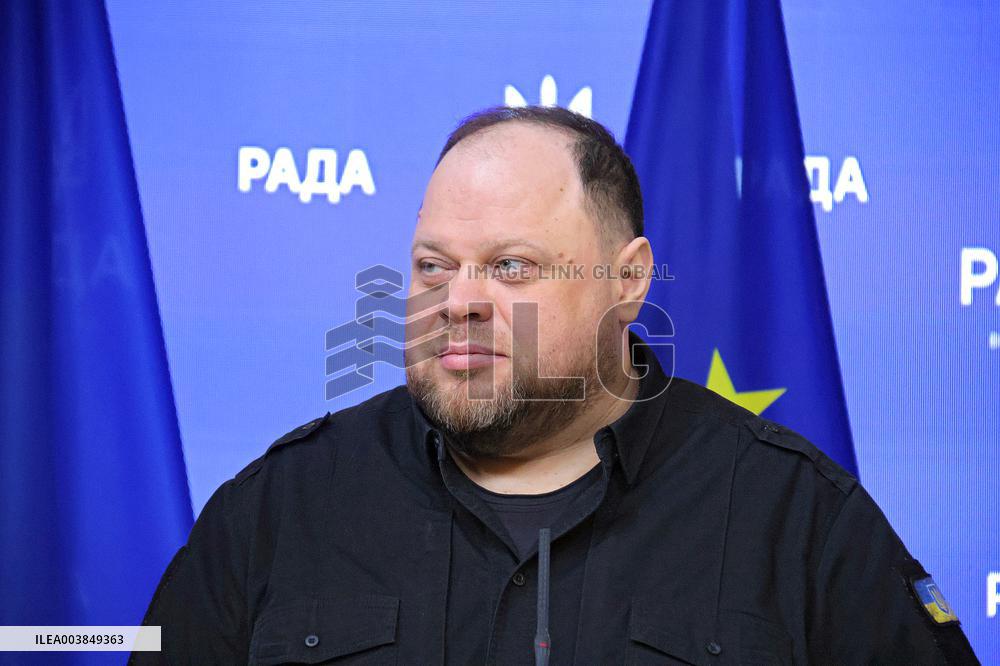 Joint briefing of parliamentary speakers of Ukraine and Latvia