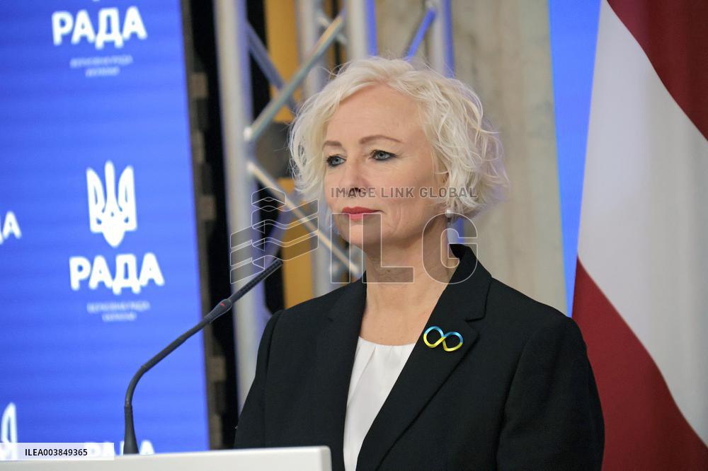 Joint briefing of parliamentary speakers of Ukraine and Latvia