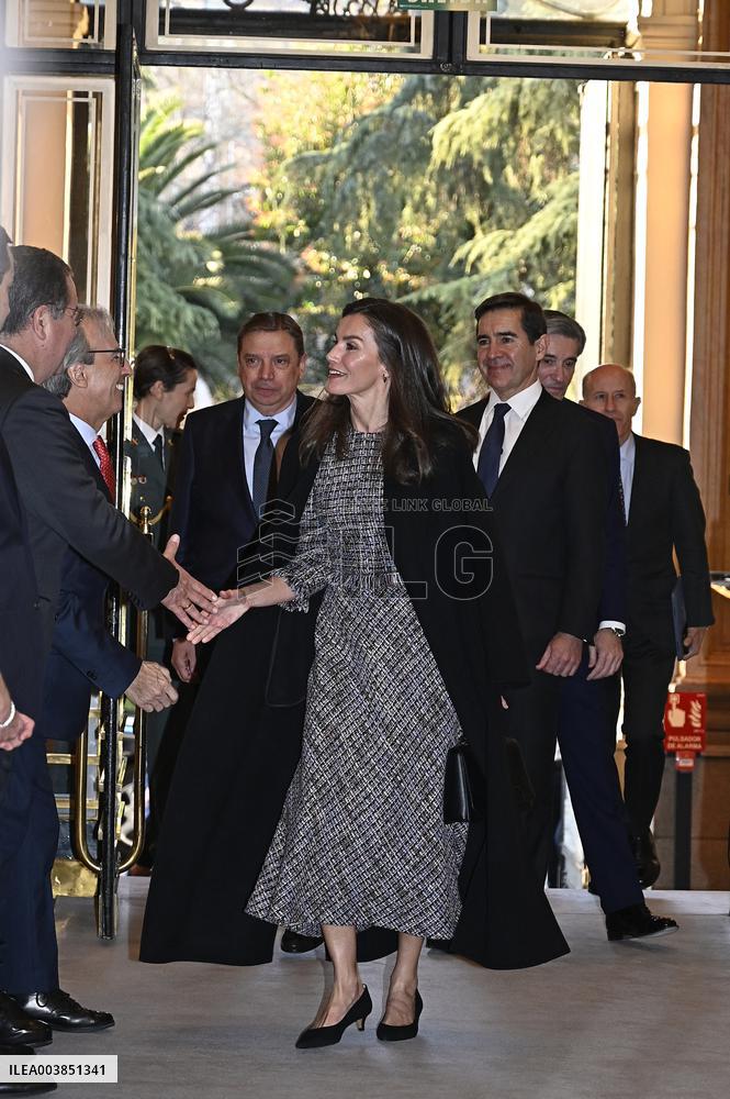 Queen Letizia Presides an event of BBVA Microfinance Foundation