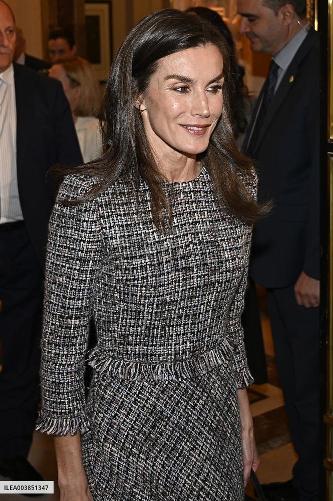 Queen Letizia Presides an event of BBVA Microfinance Foundation