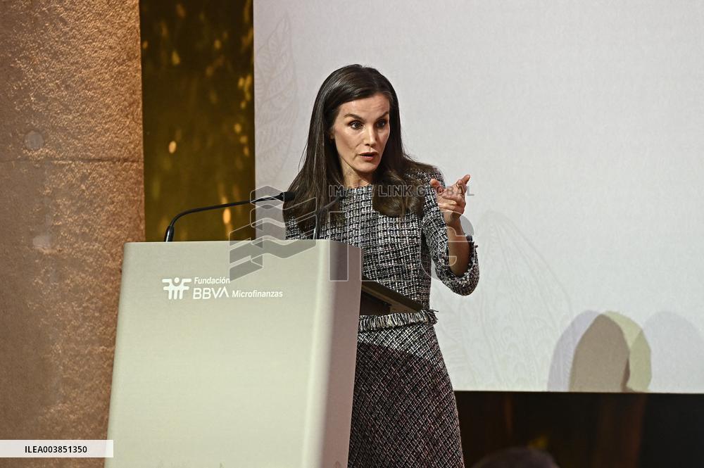 Queen Letizia Presides an event of BBVA Microfinance Foundation