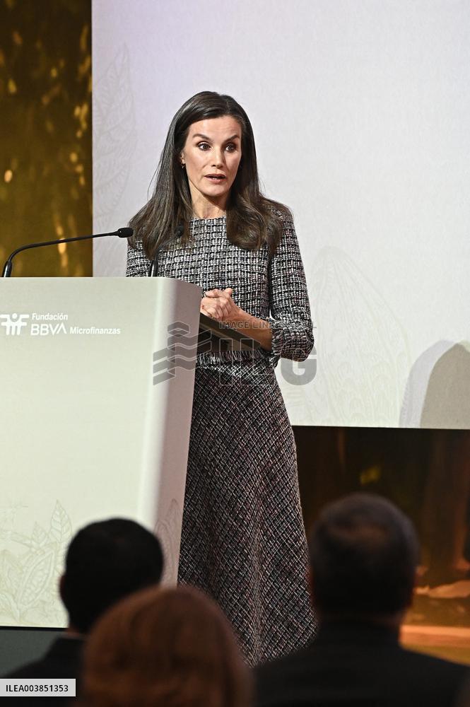 Queen Letizia Presides an event of BBVA Microfinance Foundation