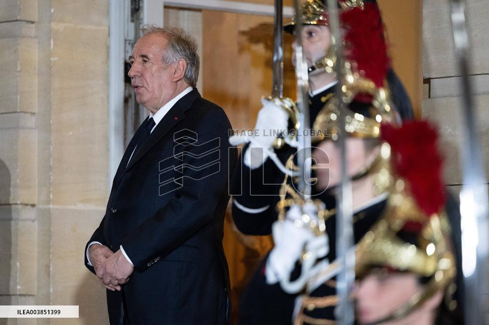 Francois Bayrou meets with Cardinal Pietro Parolin - Paris