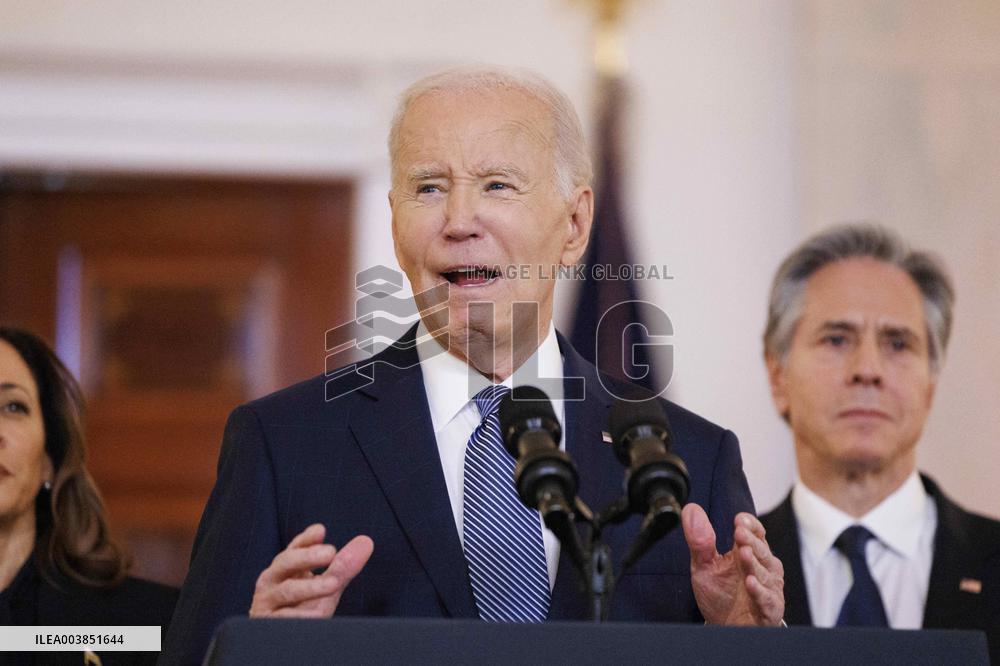 DC: President Biden Gives Remarks on Israel/Hamas Ceasefire Deal