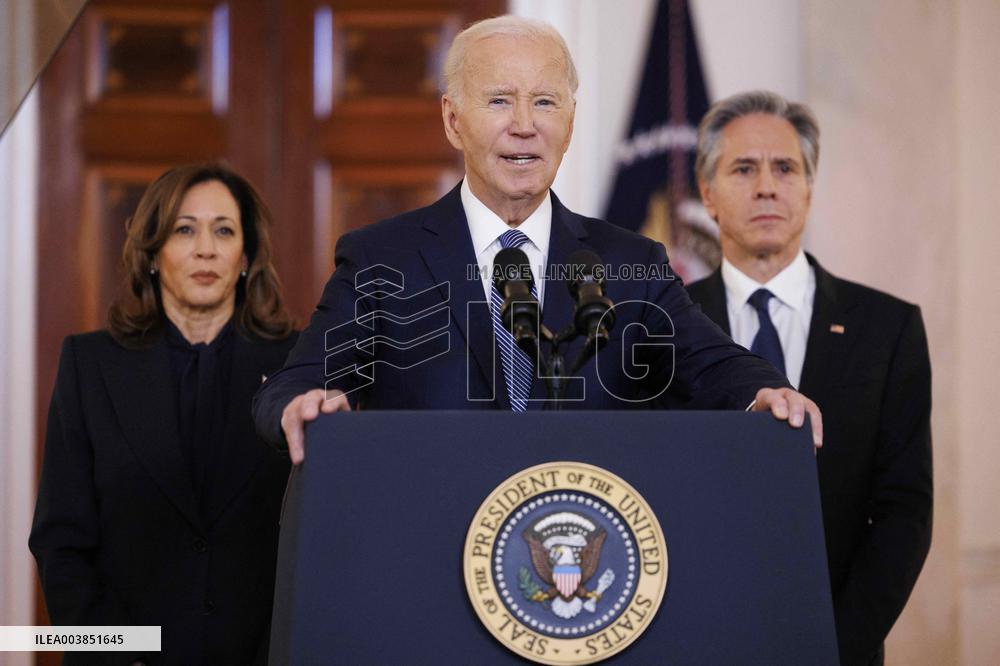 DC: President Biden Gives Remarks on Israel/Hamas Ceasefire Deal