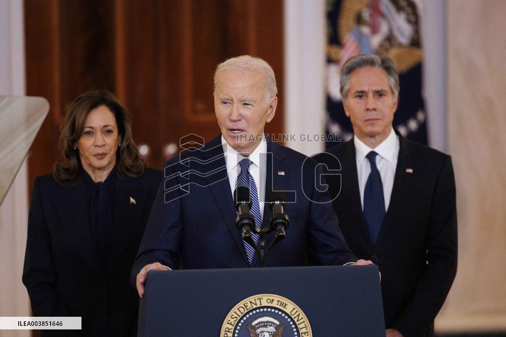 DC: President Biden Gives Remarks on Israel/Hamas Ceasefire Deal