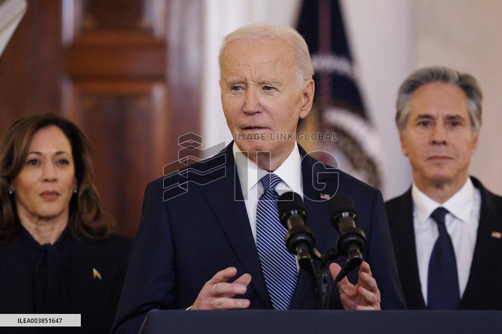 DC: President Biden Gives Remarks on Israel/Hamas Ceasefire Deal