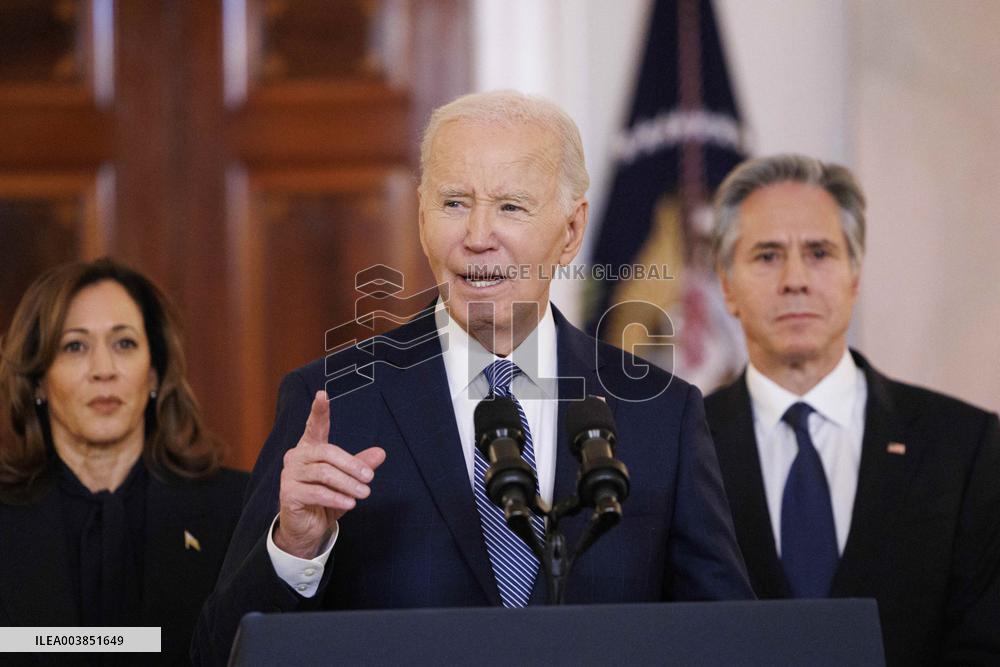 DC: President Biden Gives Remarks on Israel/Hamas Ceasefire Deal