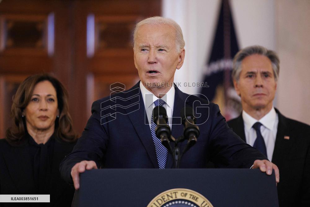 DC: President Biden Gives Remarks on Israel/Hamas Ceasefire Deal